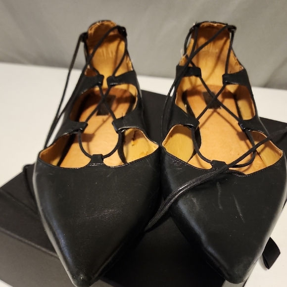 Topshop Black Sleek Loafers Slip-Ons - Picture 3 of 9